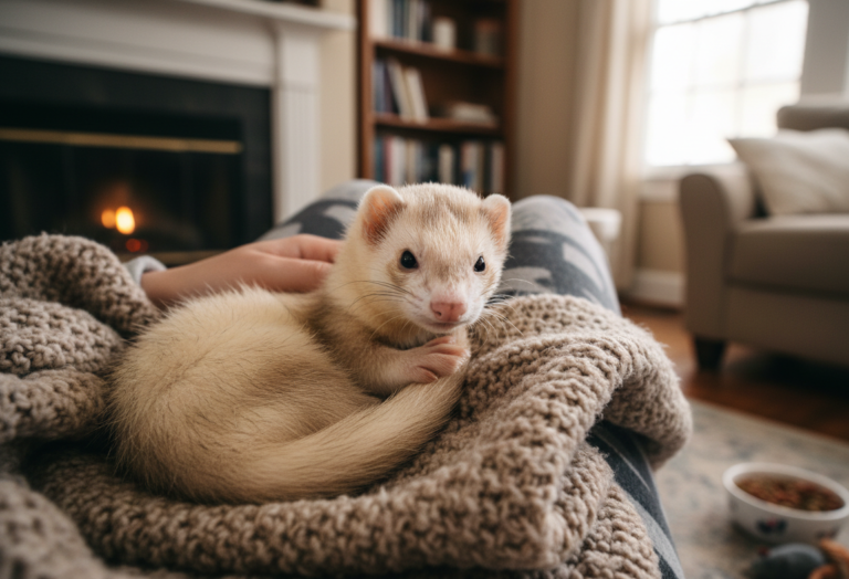 Firefly_Gemini Flash_ferret, it is a pet 383636